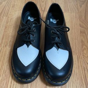 Black and White Heart Dr. Martens